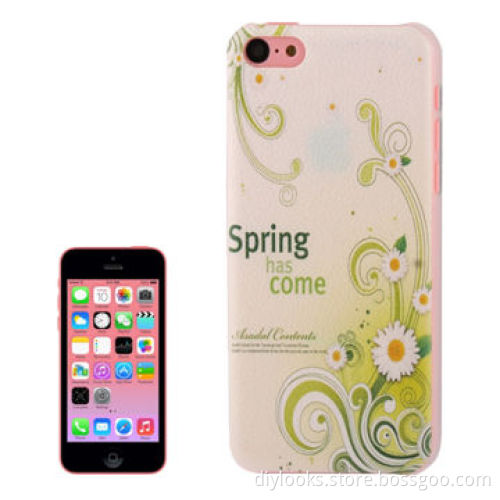 Daisy Pattern Plastic Case for iPhone 5C